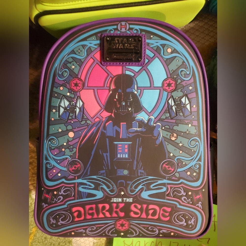 BNWT Loungefly Star Wars Join the Dark Side Glow In The Dark Backpack